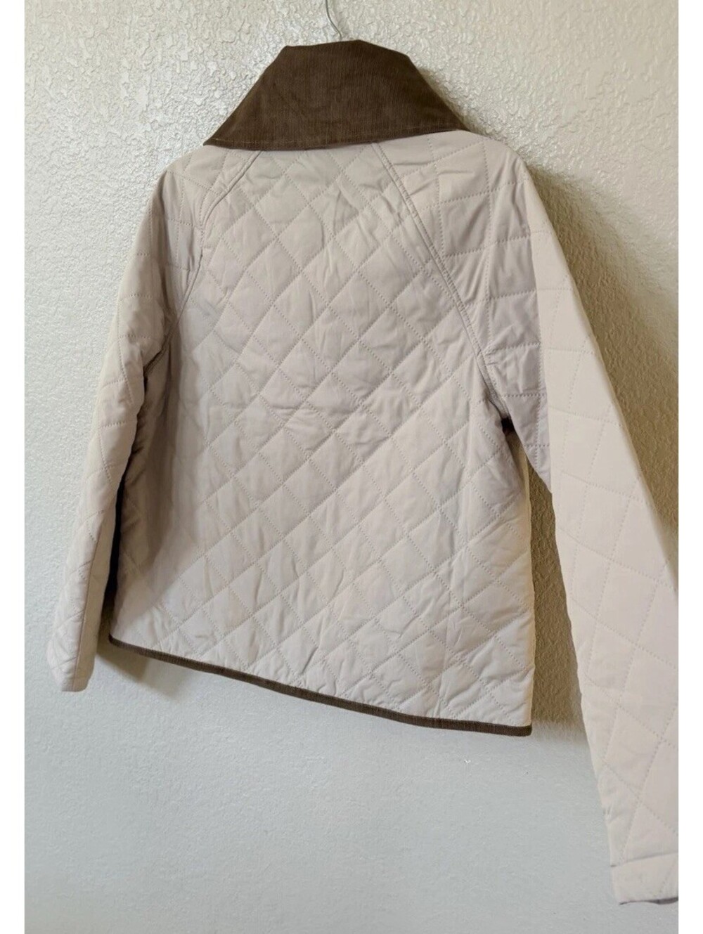 New Barbour Gosford Quilted Jacket In Ivory Size 6 $398 - Picture 9 of 13